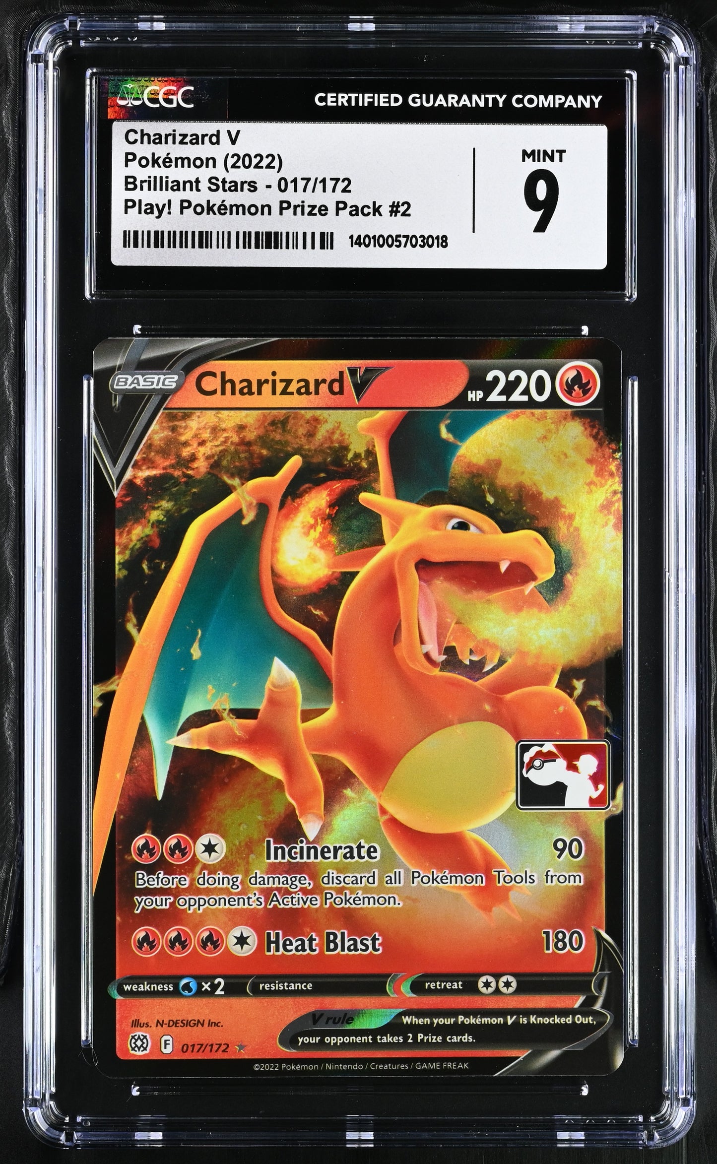 Charizard V (017/172) [Prize Pack Series Two]