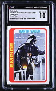 Star Wars Throwback Thursday 2023 Card #50 Darth Vader SP Image Variation CGC 10 Gem Mint