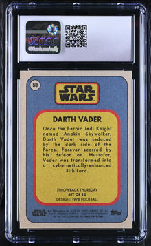 Star Wars Throwback Thursday 2023 Card #50 Darth Vader SP Image Variation CGC 10 Gem Mint