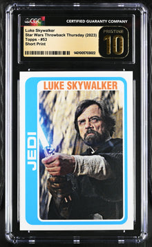 Star Wars Throwback Thursday 2023 Card #53 Luke Skywalker SP Graded CGC 10 Pristine