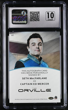 Orville Season 1 Autograph Card A1 Seth MacFarlane as Captain Ed Mercer (FB) Graded CGC 9 Mint
