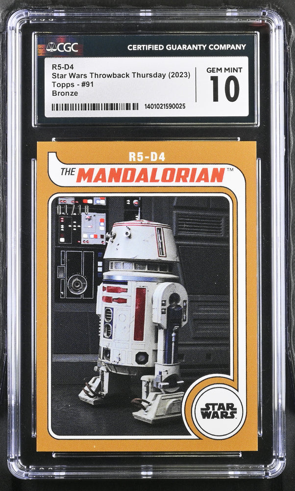 Star Wars Throwback Thursday 2023 Card #91 R5-D4 Bronze 01/10 Graded CGC 10 Gem Mint