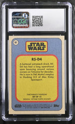 Star Wars Throwback Thursday 2023 Card #91 R5-D4 Bronze 01/10 Graded CGC 10 Gem Mint