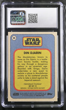 Star Wars Throwback Thursday 2023 Card #95 Din Djarin SP Image Variation CGC 9 Mint