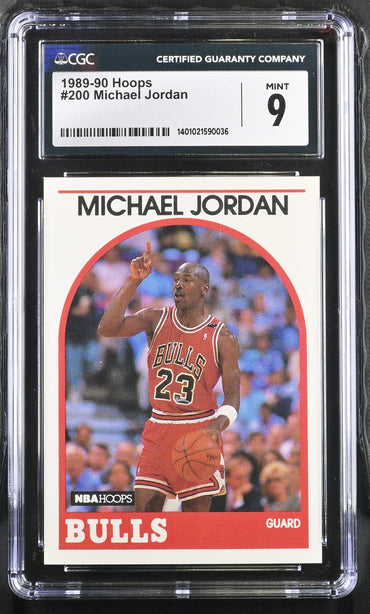 Basketball 1989-90 Hoops 200 Michael Jordan Graded CGC 9 Mint