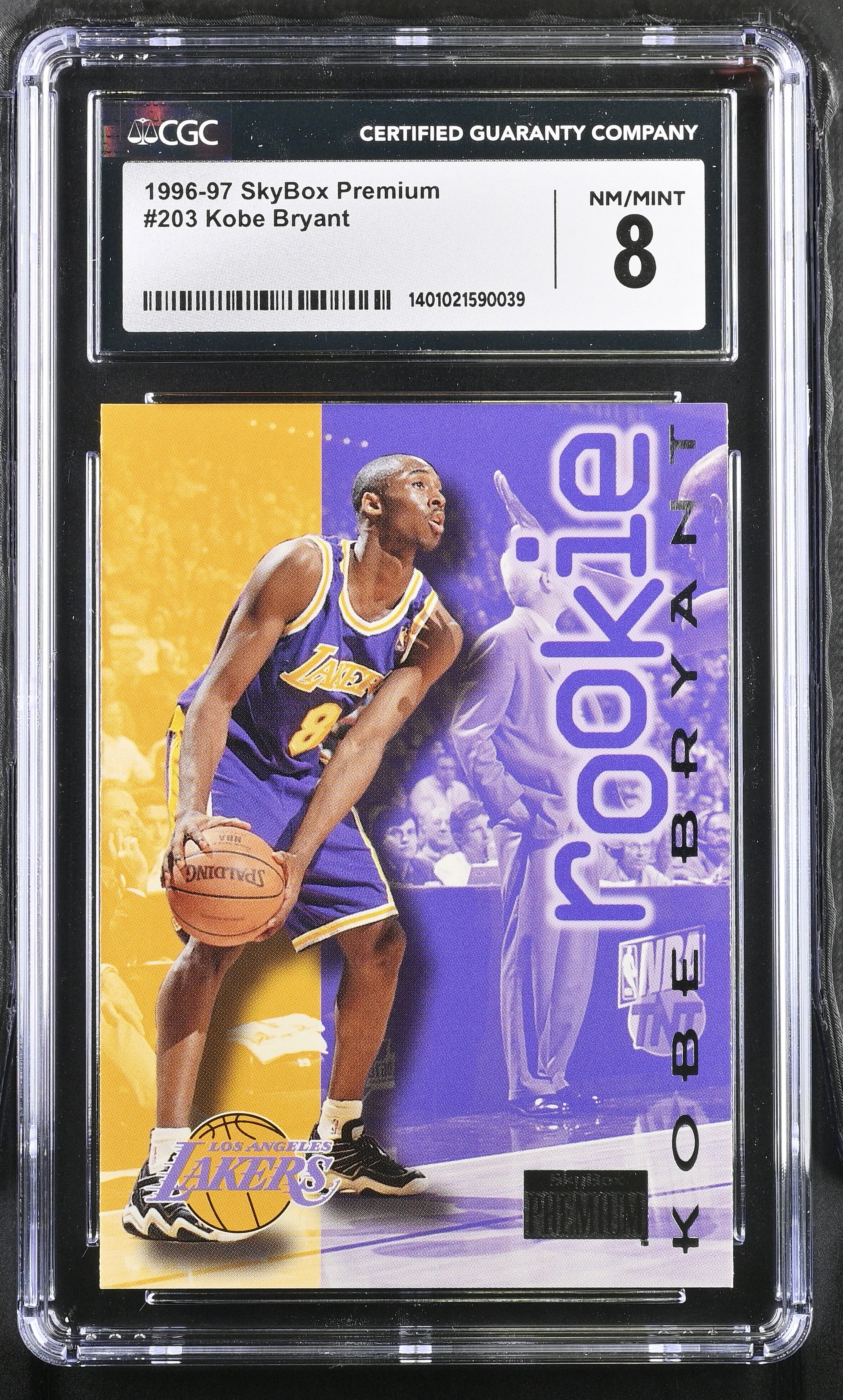 1996-97 Skybox Premium Basketball 203 Kobe Bryant RC CGC 8 NM/Mint