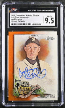 2022 Topps Allen Ginter Chrome Baseball AGA-I Ichiro Autograph CGC 9.5 #25/25