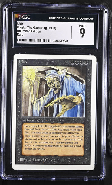 Magic: The Gathering MTG Lich [Unlimited Edition] Graded CGC 9 Mint