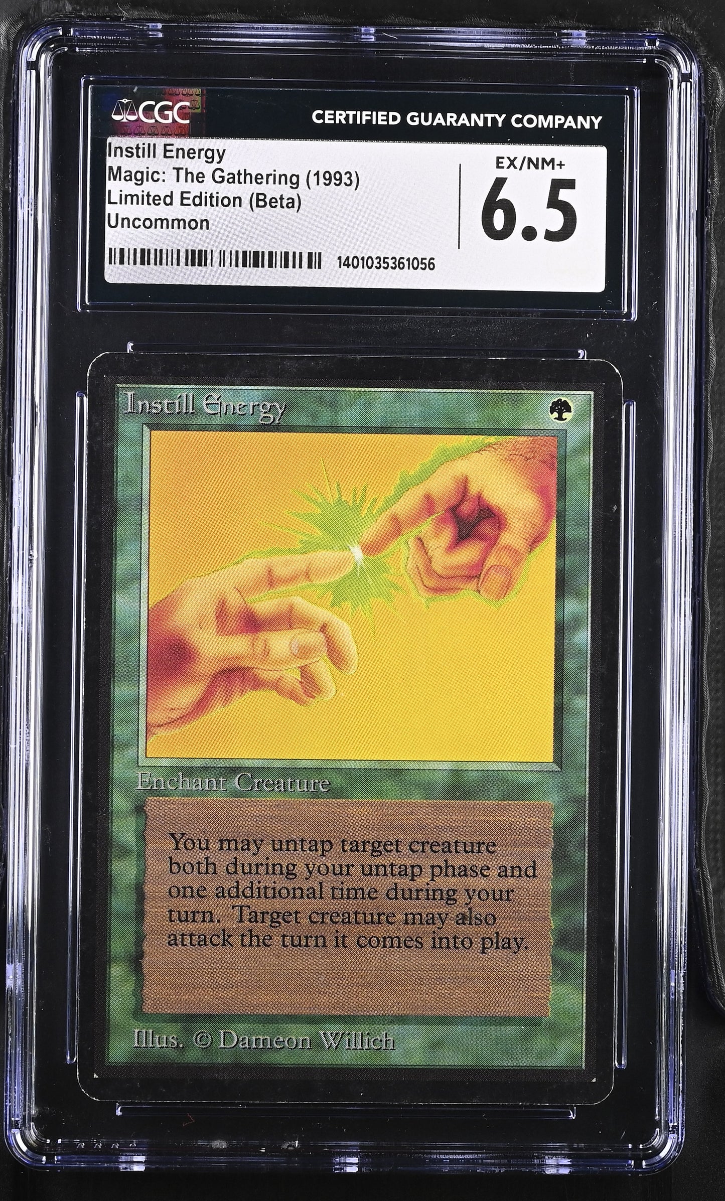 Magic: The Gathering MTG Instill Energy [Beta Edition] Graded CGC 6.5 Ex/NM+