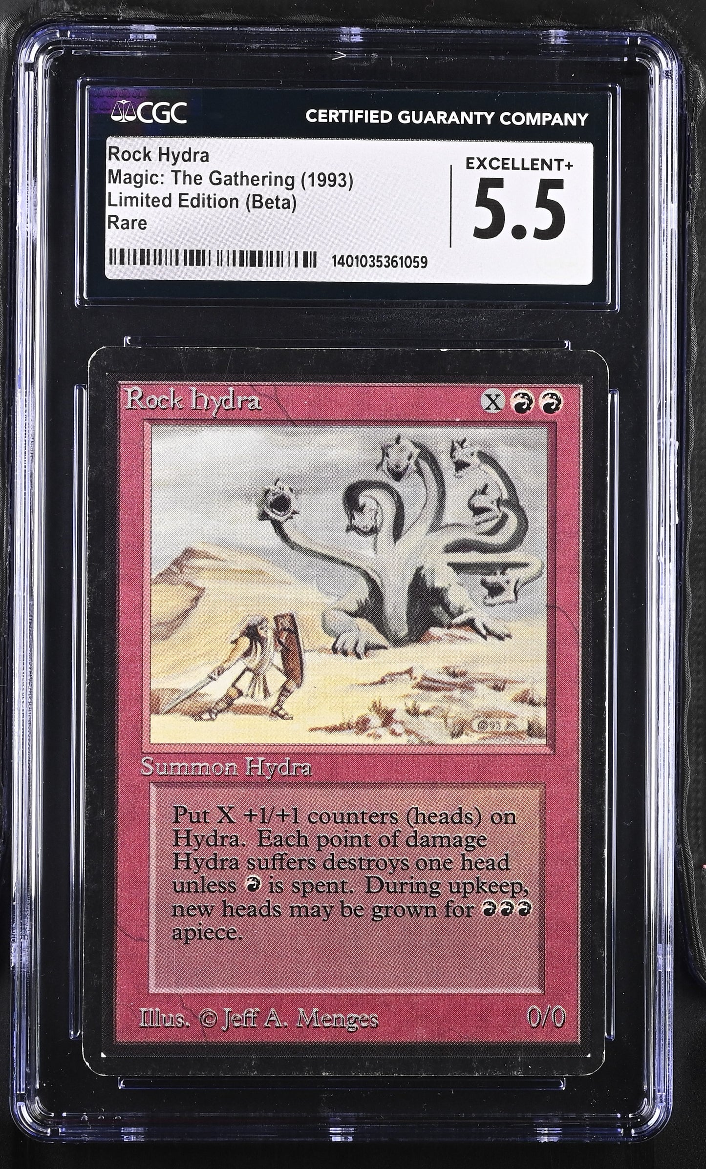 Magic: The Gathering MTG Rock Hydra [Beta Edition] Graded CGC 5.5 Excellent+
