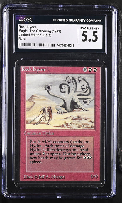 Magic: The Gathering MTG Rock Hydra [Beta Edition] Graded CGC 5.5 Excellent+