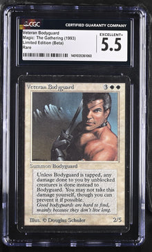 Magic: The Gathering MTG Veteran Bodyguard [Beta Edition] Graded CGC 5.5 Excellent+