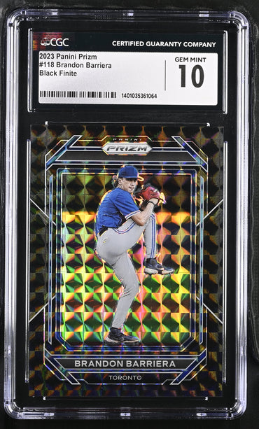 2023 Panini Prizm #118 Brandon Barriera Black Finite 1/1 Graded CGC 10 Gem Mint