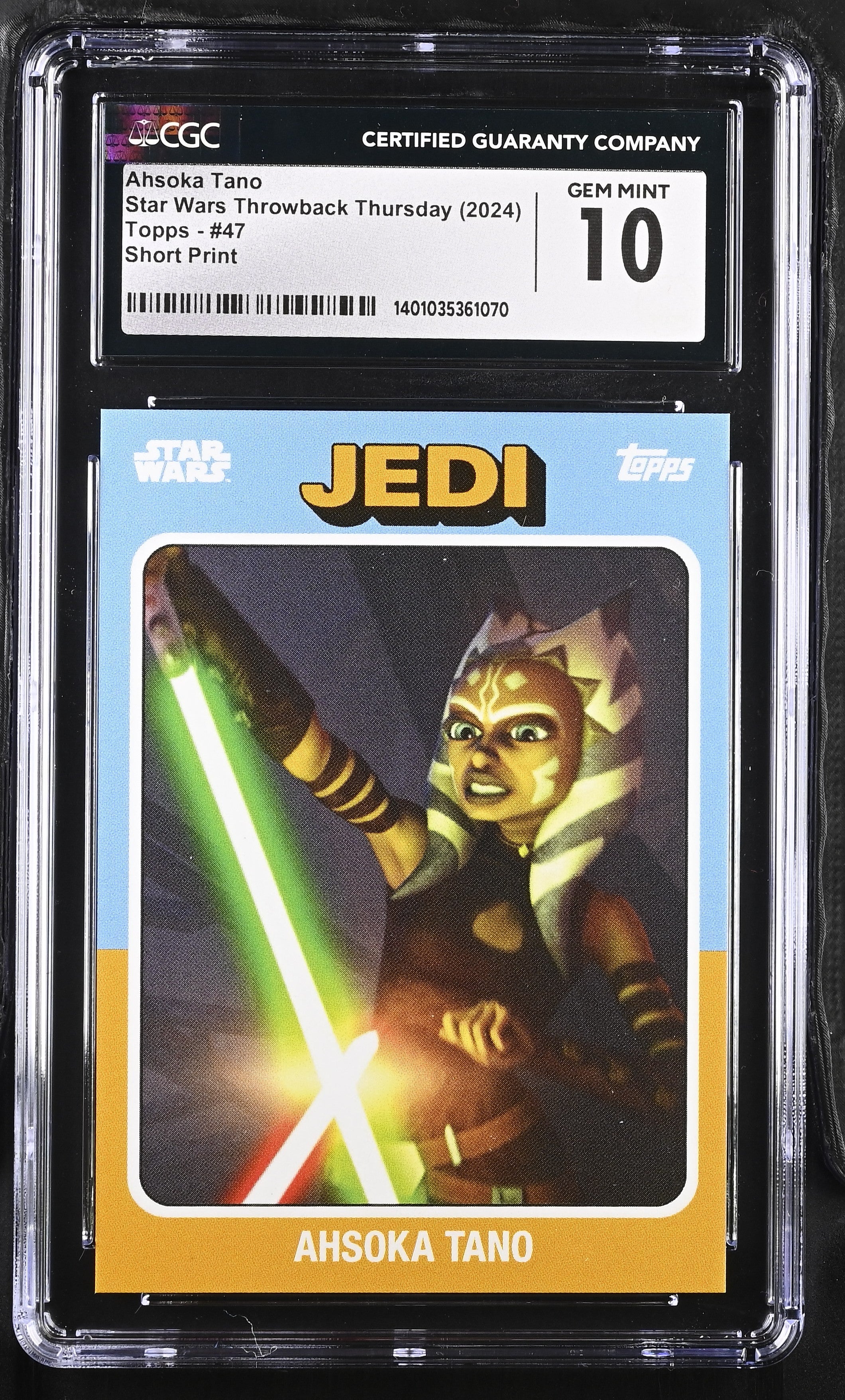 Star Wars Throwback Thursday 2024 Card #47 Ahsoka Tano SP Image Variation CGC 10 Gem Mint