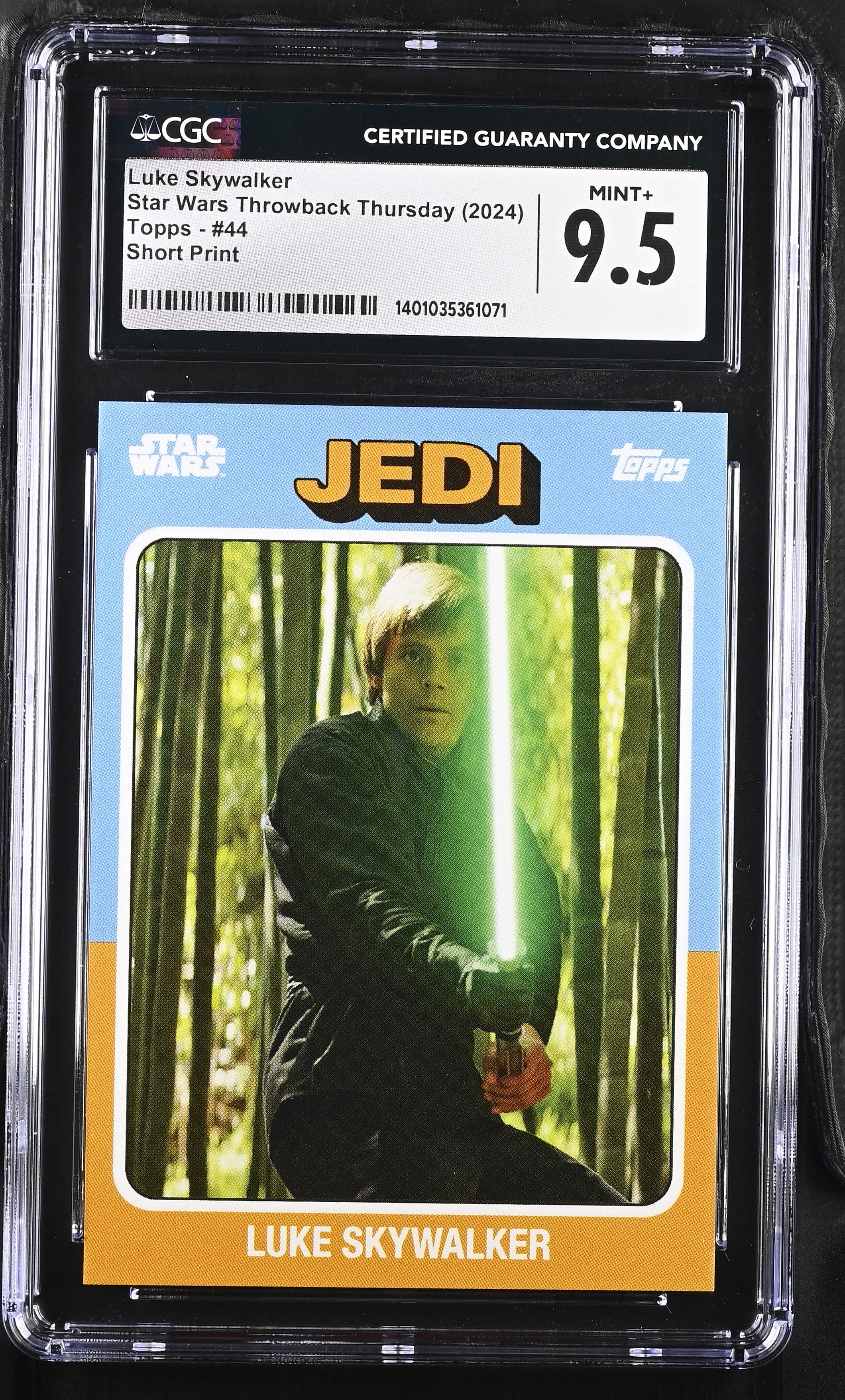 Star Wars Throwback Thursday 2024 Card #44 Luke Skywalker SP Image Variation CGC 9.5 Mint+