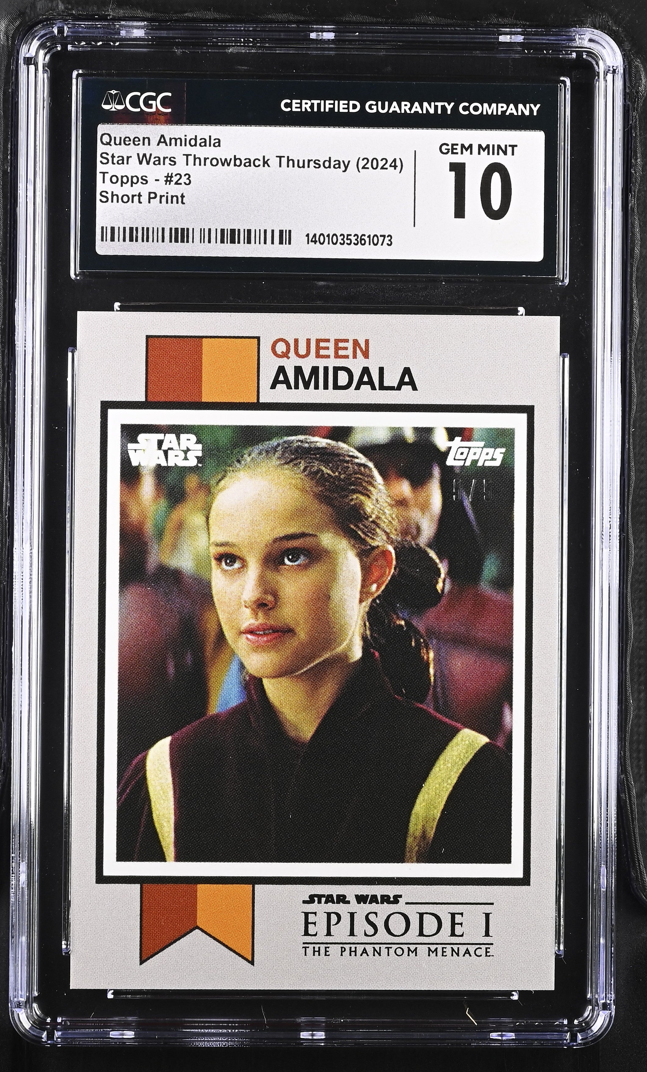 Star Wars Throwback Thursday 2024 Card #23 Queen Amidala Silver 5/5 CGC 10 Gem Mint