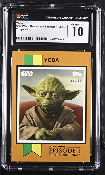 Star Wars Throwback Thursday 2024 Card #16 Yoda Bronze 07/10 CGC 10 Gem Mint