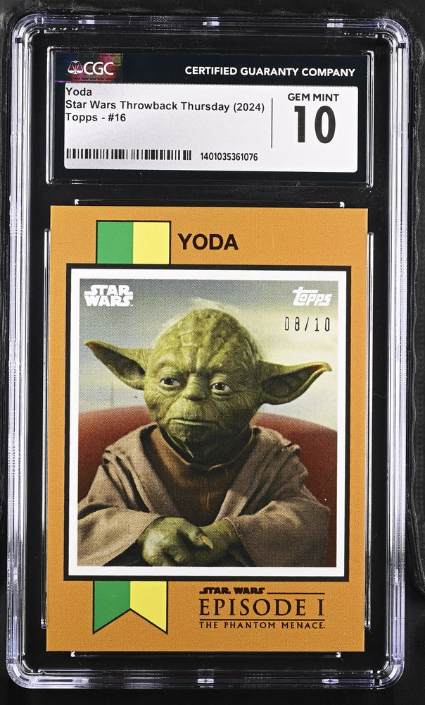 Star Wars Throwback Thursday 2024 Card #16 Yoda Bronze 08/10 CGC 10 Gem Mint