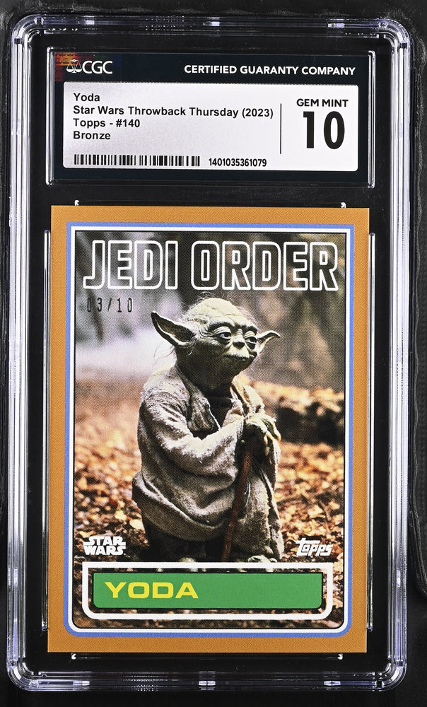 Star Wars Throwback Thursday 2023 Card #140 Yoda Bronze 03/10 CGC 10 Gem Mint