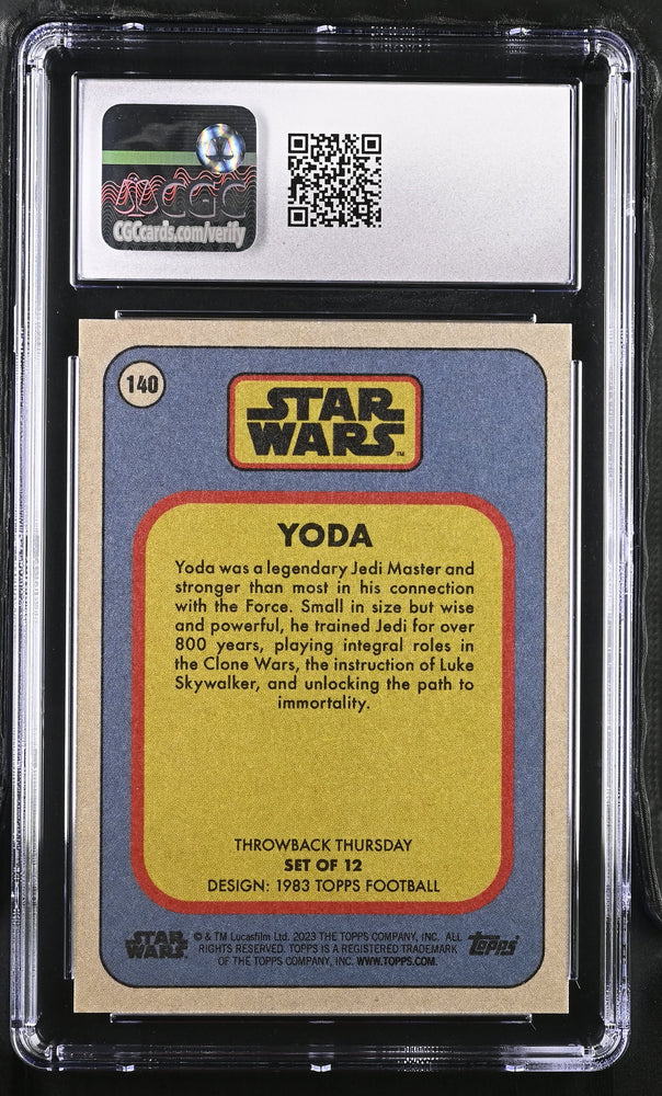 Star Wars Throwback Thursday 2023 Card #140 Yoda Bronze 03/10 CGC 10 Gem Mint