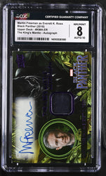 Marvel Black Panther Autograph Costume Card KMA-ER Martin Freeman Graded CGC 8 NM/Mint