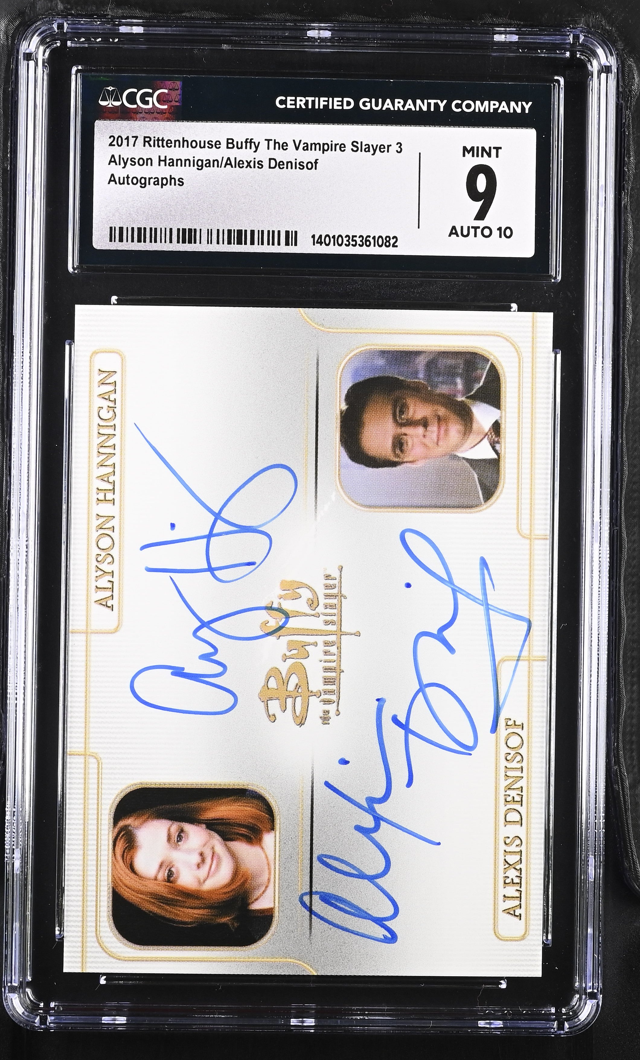 Buffy Ultimate Dual Autograph Card Alyson Hannigan Alexis Denisof Graded CGC 9 Mint