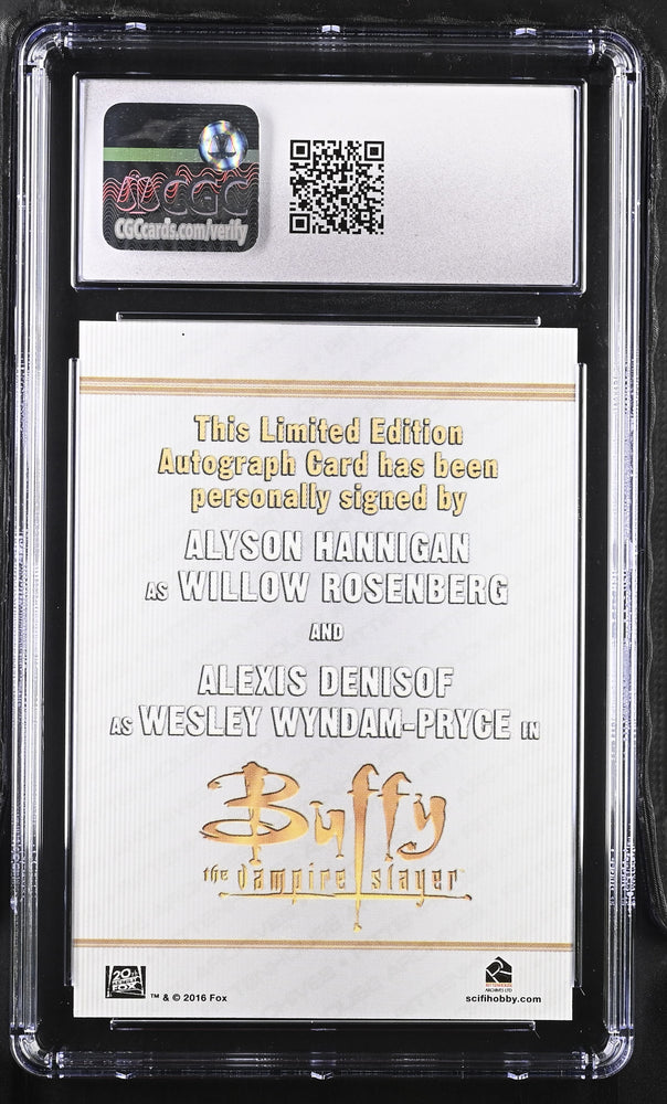 Buffy Ultimate Dual Autograph Card Alyson Hannigan Alexis Denisof Graded CGC 9 Mint