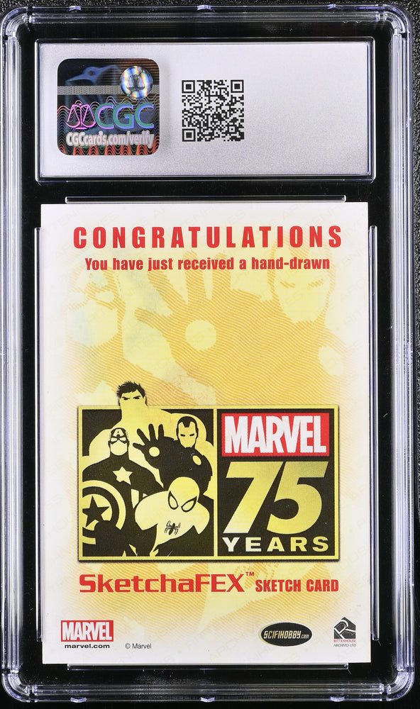 Marvel 75th Anniversary Sketch Card Matt Glebe Wolverine Graded CGC 9 Mint