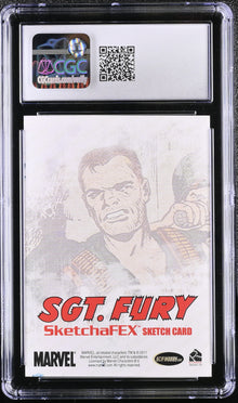 Rittenhouse 2013 Marvel Sgt Fury Sketch Card Matt Glebe Graded CGC 9 Mint