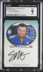 Orville Archives Autograph Card Seth MacFarlane as Captain Ed Mercer Graded CGC 9 Mint