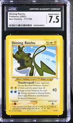 Pokémon Shining Raichu (111/105) [Neo Destiny Unlimited] Graded CGC 7.5 Near Mint+