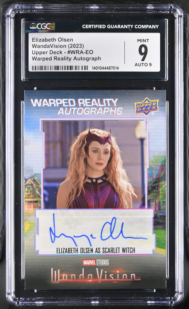 2022 Upper Deck WandaVision WRA-EO Elizabeth Olsen Autograph Graded CGC 9 Mint