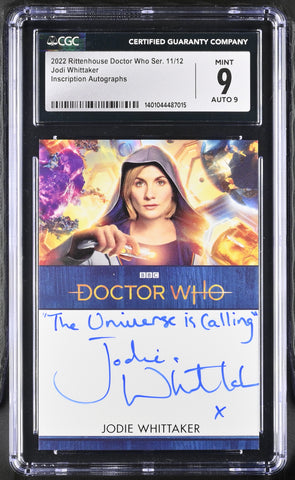 2022 Doctor Who Series 11 & 12 Jodie Whittaker Autograph Card Graded CGC 9 Mint