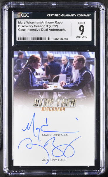 Star Trek Discovery Season 3 Autograph Card Mary Wiseman Anthony Rapp Graded CGC 9