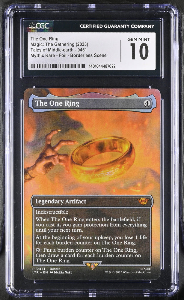 Magic: The Gathering MTG The One Ring (Borderless Alternate) LOTR 451 Graded CGC 10 Gem Mint