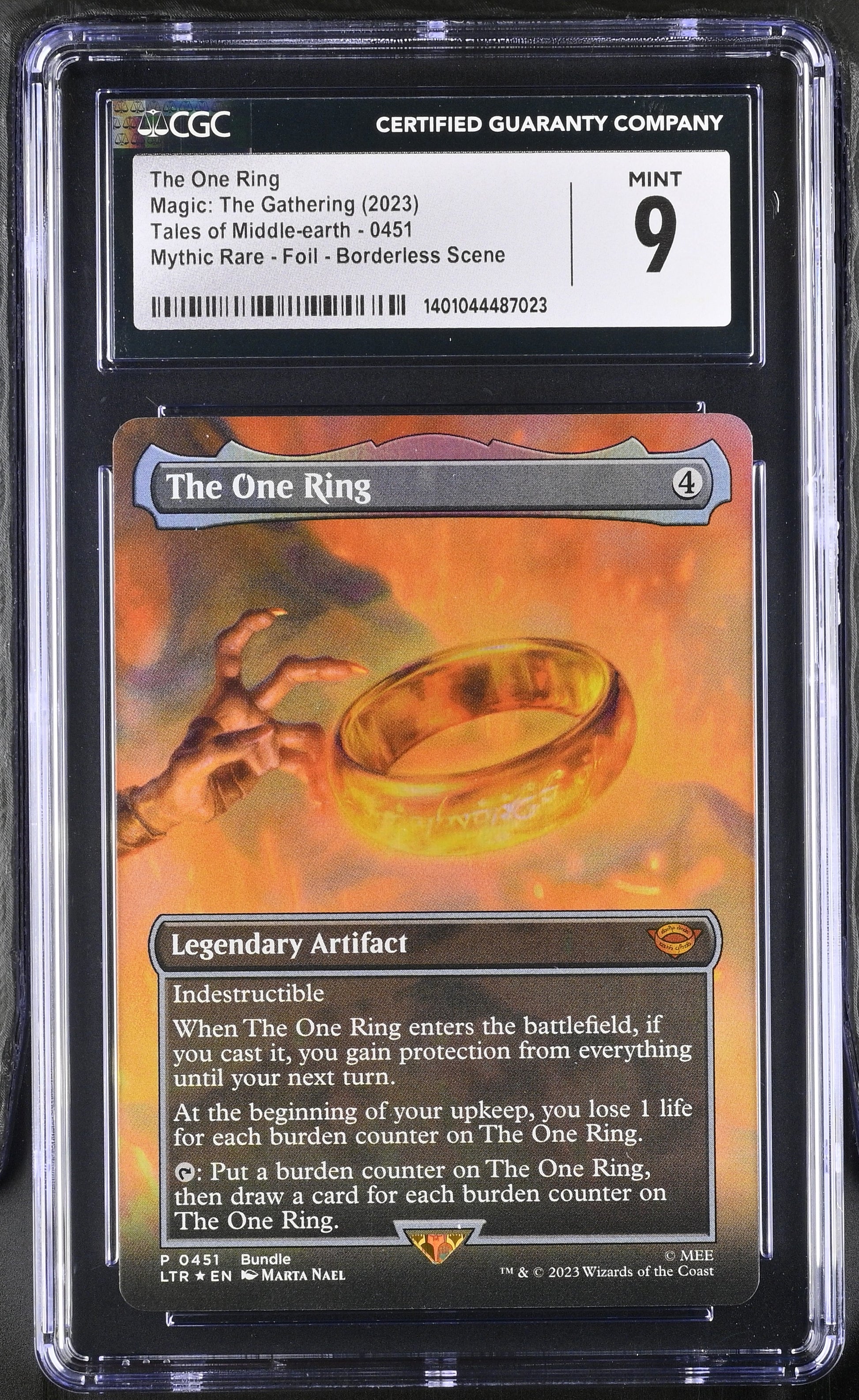 ring card mtg Magic: The Gathering MTG The One Ring (Borderless Alternate) LOTR 451 – Digital Heroes