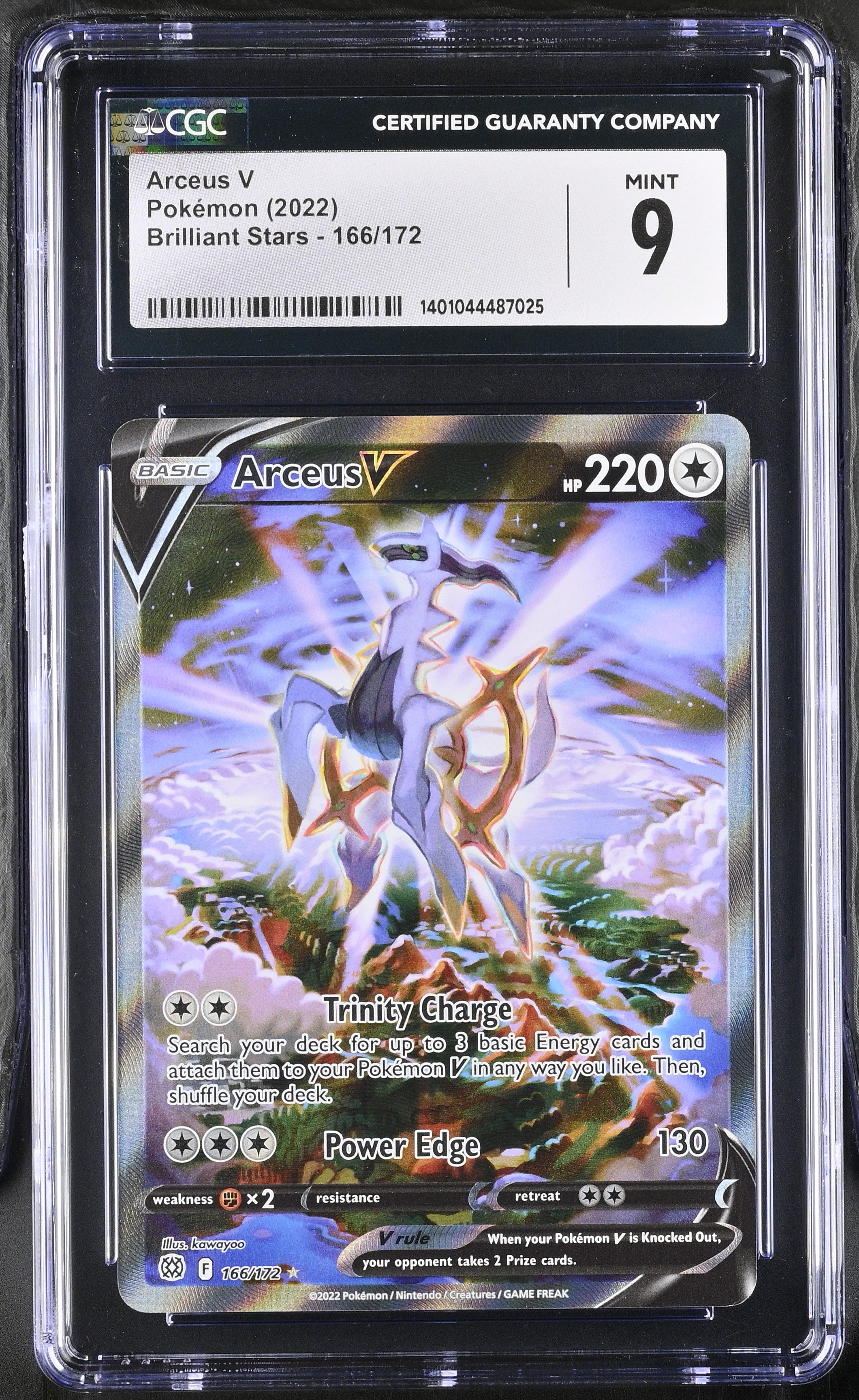 Pokémon Arceus V (166/172) [Sword & Shield: Brilliant Stars] Graded CGC 9 Mint