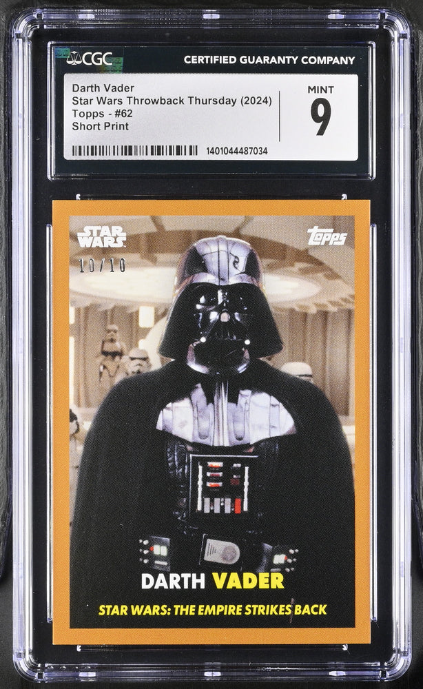 Star Wars Throwback Thursday 2024 Card #62 Darth Vader Bronze 10/10 CGC 9 Mint