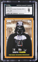 Star Wars Throwback Thursday 2024 Card #62 Darth Vader Bronze 10/10 CGC 9 Mint