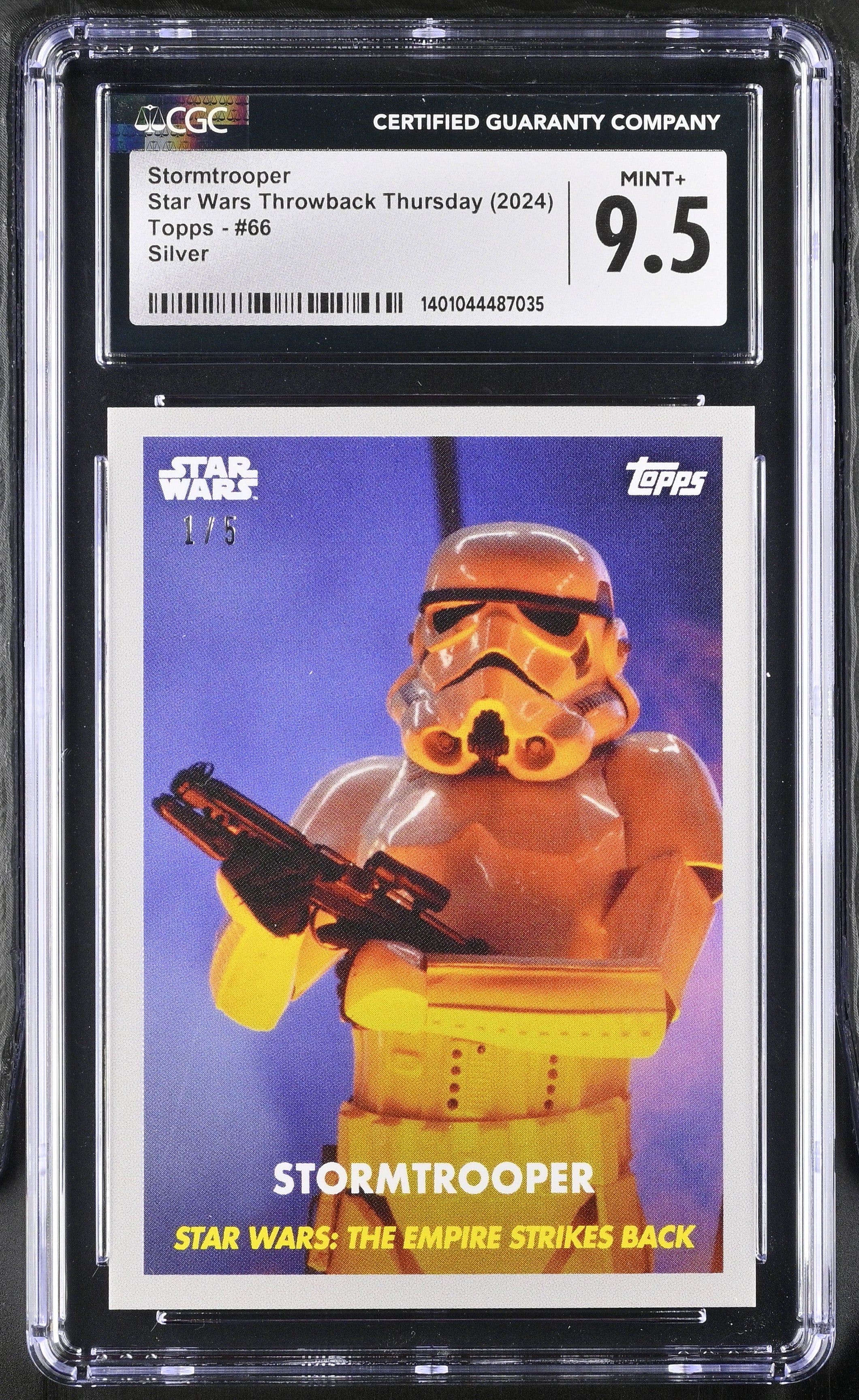 Star Wars Throwback Thursday 2024 Card #66 Stormtrooper Silver 1/5 CGC 9.5 Mint+