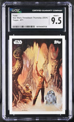 Star Wars Throwback Thursday 2024 Card #71 Yoda SP Image Variation CGC 9.5 Mint+