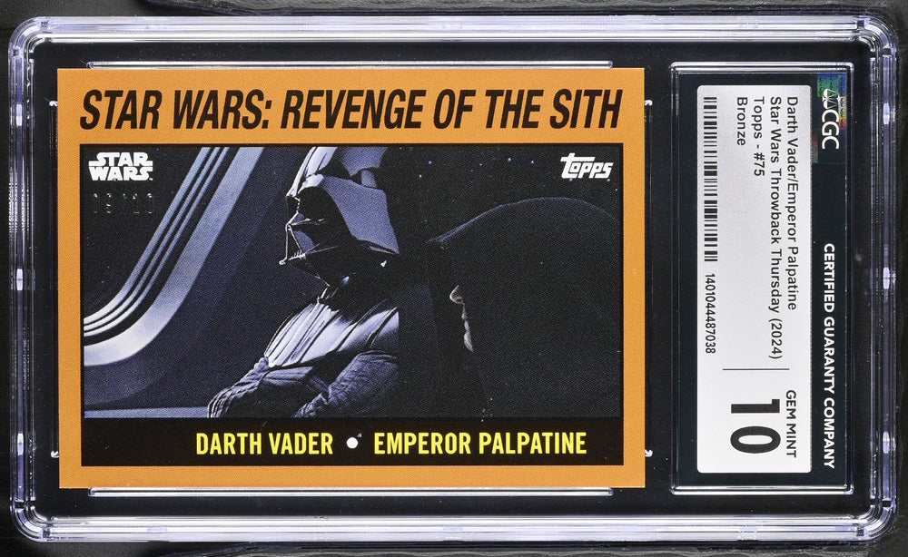 Star Wars Throwback Thursday 2024 Card #75 Darth Vader Palpatine Bronze 09/10 CGC 10 Gem Mint