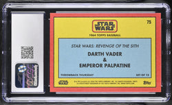 Star Wars Throwback Thursday 2024 Card #75 Darth Vader Palpatine Bronze 09/10 CGC 10 Gem Mint