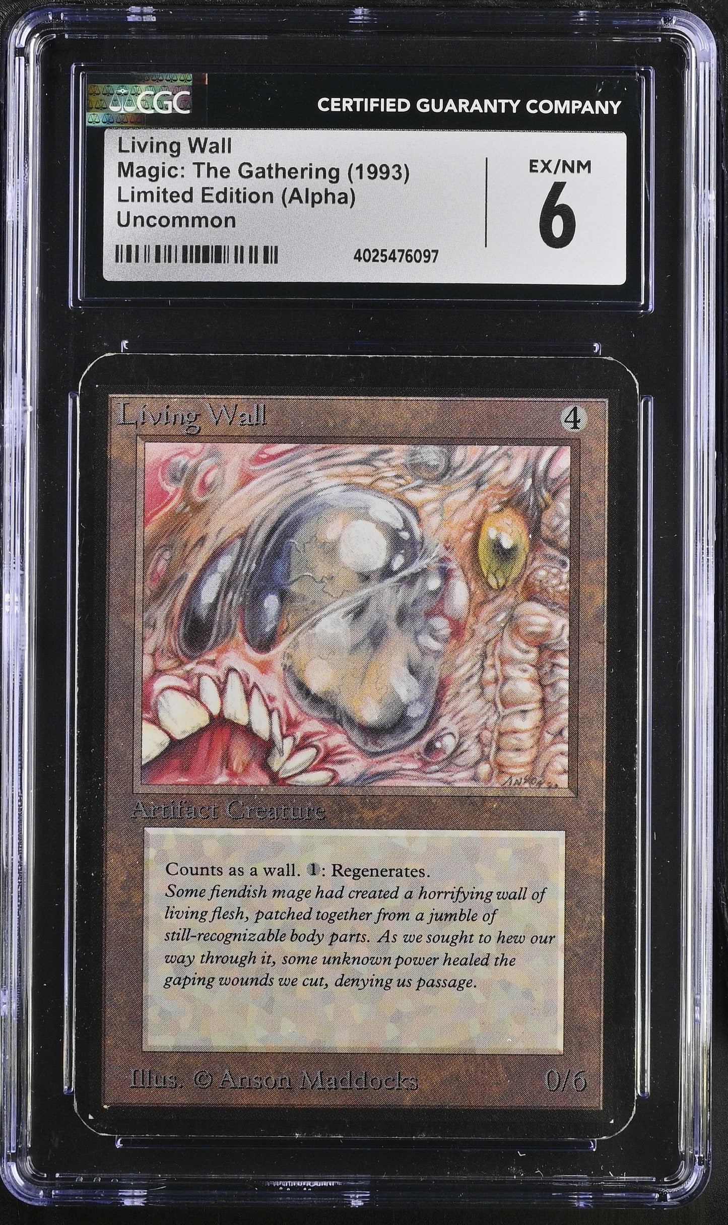 Magic: the Gathering MTG Living Wall [Alpha Edition] Graded CGC 6 Ex/NM