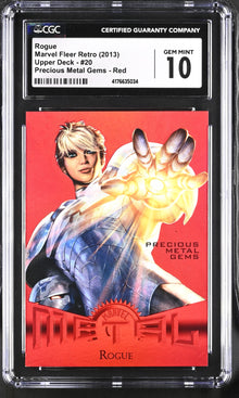 Marvel Fleer Retro 2013 Precious Metal Gems Red 20 Rogue 065/100 CGC 10 Gem Mint