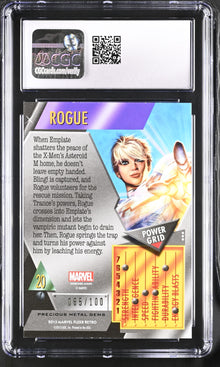 Marvel Fleer Retro 2013 Precious Metal Gems Red 20 Rogue 065/100 CGC 10 Gem Mint