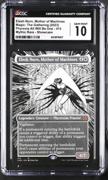 Magic MTG Elesh Norn, Mother of Machines 415 (Borderless) [Phyrexia] CGC 10 Gem Mint