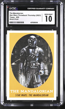 Star Wars Throwback Thursday 2023 Card #29 The Mandalorian SP CGC 10 Gem Mint