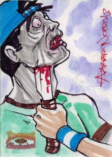 Zombies vs Cheerleaders 2013 Sketch Card by Andy Carreon