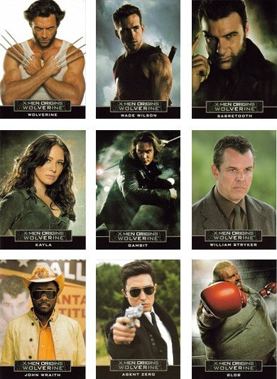 X-Men Origins Wolverine Casting Call Complete 9 Card Chase Set